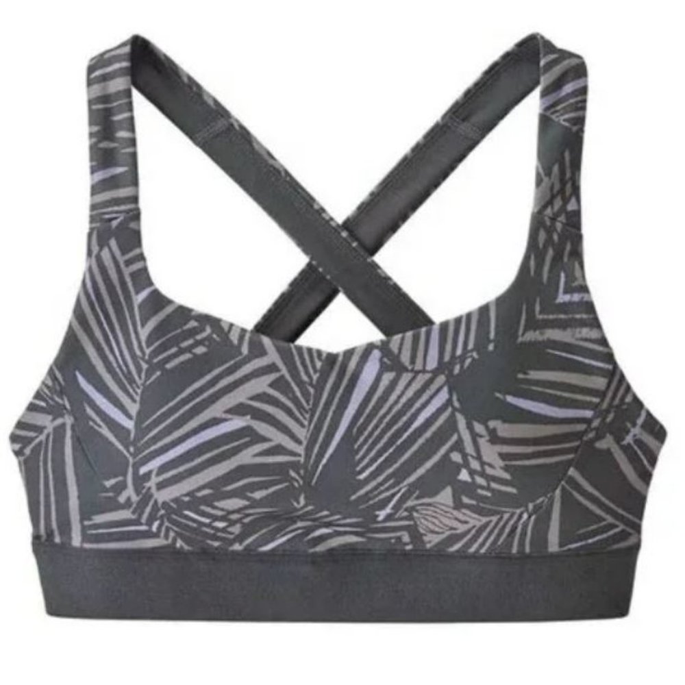 Patagonia Switchback Bra In Rain Fern Smolder Blue Size X-Small